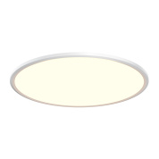 потолочный светильник накладной с плоским рассеивателем белого цвета