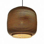 GP-113 Scraplight Graypants Подвесной светильник цилиндрический большой картон тёмный