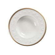 Butterfly white & gold rim soup plate ø 21 cm тарелка, Villari