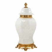 109954 Vase Debussy cream керамика Eichholtz