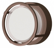 накладной настенный светильник с круглым корпусом и матовым рассеивателем