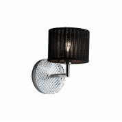 настенное бра с черным плафоном и хрустальной сферой