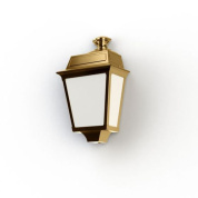 настенное бра с фонарным плафоном в латунном корпусе