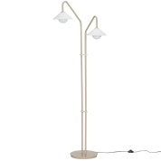 двухламповый напольный светильник с двумя регулируемыми абажурами