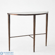 Hammered Console-Bronze w/White Marble Global Views консольный стол