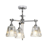 BATH-AGATHA3P-PC Elstead Agatha трехламповый подвесной светильник с прозрачными стеклянными плафонами на штанге