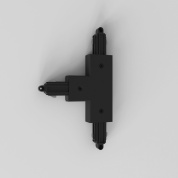 соединитель Т-образный матовый черный для однофазной трековой системы