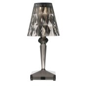 переносная настольная лампа цилиндрической формы дымчатая