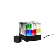 прикроватный настольный светильник кубической формы из прозрачного стекла