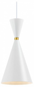 подвесной светильник с двойным конусным плафоном белого цвета