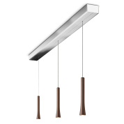 подвесной светильник с линейной композицией цилиндрических плафонов