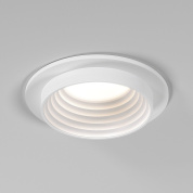 встраиваемый потолочный точечный светильник круглой формы с утопленным источником света и концентрическими кольцами