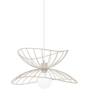 подвесной светильник с решётчатым абажуром цвета глины