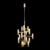 Hexigo, satined glass and gold metal structure Chandelier люстра MULTIFORME lighting BD3430-30