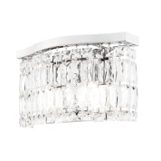 настенный светильник с хрустальными подвесками на хромированной раме