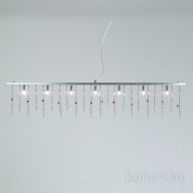 Kolarz Swing 0220.87.5.SsTR люстра хром длина 120cm высота 28cm макс. высота 250cm 7 ламп g9