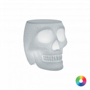 напольный торшер в форме черепа из полупрозрачного пластика с RGB-подсветкой