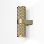 настенный светильник с перфорированным корпусом цвета матовое золото
