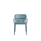 M0740326 WEEK-END Petite Friture Обеденный стул с подлокотниками садовый металлический сине-зеленый