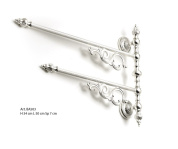 двойная настенная вешалка для полотенец с декоративными кронштейнами