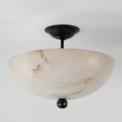 CL0095 Galloway Alabaster Flush Bowl with Button Finial потолочная люстра Vaughan