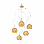 подвесной светильник с пятью стеклянными шарами