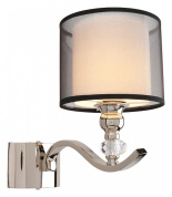 бра с тканевым абажуром хром