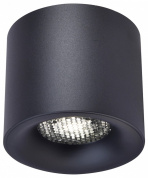 накладной цилиндрический потолочный светильник чёрного цвета