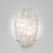 настенный светильник с овальным стеклянным рифленым плафоном