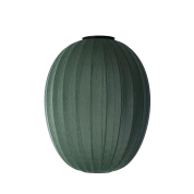 KWH65 TG CW Knit-Wit Made By Hand Потолочный светильник с овальным текстильным абажуром зелёного цвета