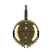 люстра с крупным зеленым стеклянным плафоном