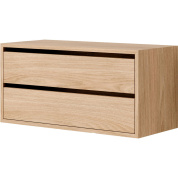42043 New Works New Works Shelving System шкаф с ящиками из дубового шпона для модульной системы