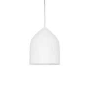 подвесная люстра дизайнерская с плафоном белого цвета