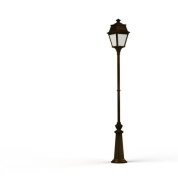 уличный фонарный столб с декоративным плафоном на цилиндрической опоре