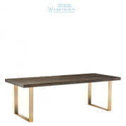 111857 Dining Table Melchior brown oak veneer 230 cm Eichholtz