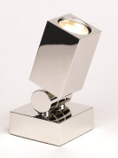 настольный светильник направленного света из никеля с регулируемым углом освещения