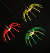 трёхрожковый подвесной светильник с радиальной конструкцией и прозрачными акриловыми элементами