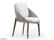 Lido cord outdoor Садовый стул с подлокотниками и встроенной подушкой Minotti