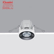 Q807 Laser iGuzzini Fixed round recessed luminaire - LED - wide flood - White/Black