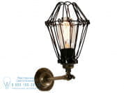 COTONOU INDUSTRIAL CAGE WALL LIGHT Настенный светильник прямого света ручной работы Mullan Lighting MLWL167ANTBRS