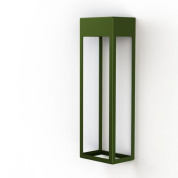 уличный настенный светильник прямоугольной формы зелёного цвета
