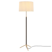 торшер с абажуром цвета слоновой кости на металлическом основании