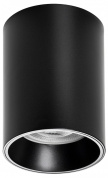 накладной потолочный светильник цилиндрический черный