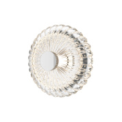 настенный светильник с рифленым стеклянным плафоном и хромированной вставкой