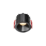 встраиваемый потолочный светильник цилиндрической формы черного цвета