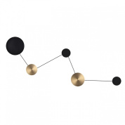 накладной потолочный светильник с геометрическими соединениями шаров и стержней