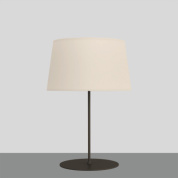настольная лампа с тканевым абажуром, корпус чёрный