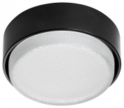 накладной потолочный светильник черный с матовым рассеивателем