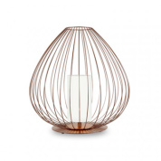 уличный фонарь из полированной бронзы с плафоном решетчатой формы