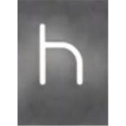настенный светильник с подсветкой буквы h в нижнем регистре